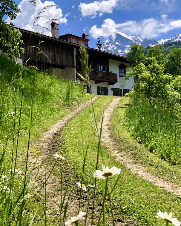 Bauernhaus Leitenlehen am Stollenweg zum Salzbergwerk Berchtesgaden