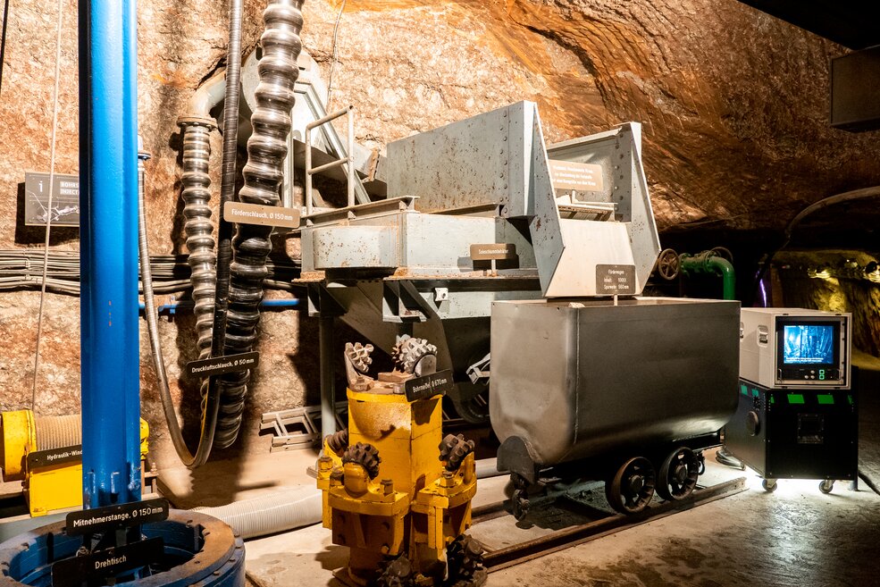 Bohrspülwerk Schaustelle im Salzbergwerk