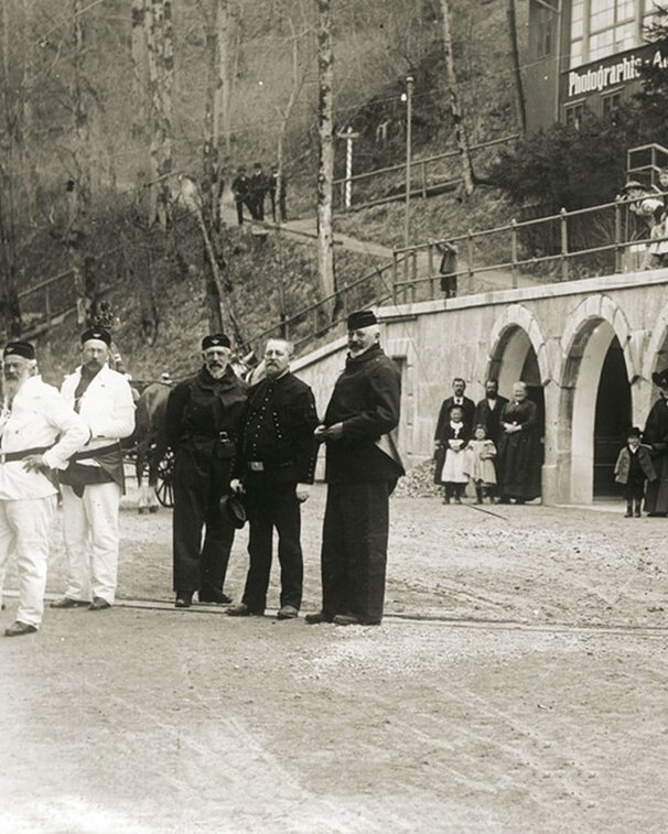 Prinzregent Luitpold zu Besuch im Salzbergwerk Berchtesgaden