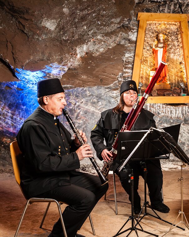 Musiker zur Abendunterhaltung im Salzbergwerk Berchtesgaden